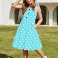 thumbnail image 6 of Midi Dresses for Girls Cute Sleeveless Sundresses with Pockets Size 2-12 Toddlers Kids Trendy Polka Dot Printed Layered Beach Dress 2025, 6 of 8