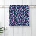 thumbnail image 5 of KLL Blue Skull Flower Ultra Absorbent & Soft Hand Towels for Bath, Hand, Face, Gym and Spa-27.5x16in, 5 of 7