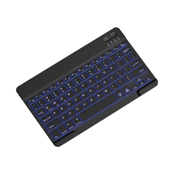 10inch Backlit Keyboard Bluetooth Protable Mini Mute Keyboard for Cell Phones Tablets and Laptops Wireless Keyboard B