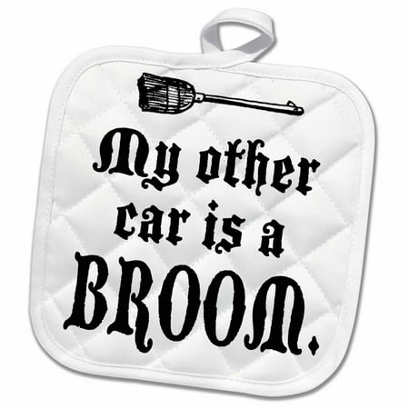

3dRose My other car is a broom - Pot Holder 8 by 8-inch