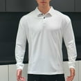 thumbnail image 6 of Mens Shirts Under $10 Mens Spring Fall Shirt Casual Stand Collar Long Sleeve T-Shirt Fashion Loose Solid Color Tops Daily Clothing, 6 of 6