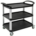 thumbnail image 6 of HUBERT® Black Plastic 3-Shelf Utility Cart - 38 1/2" L x 20 7/8" W x 36 5/8" H, 6 of 7