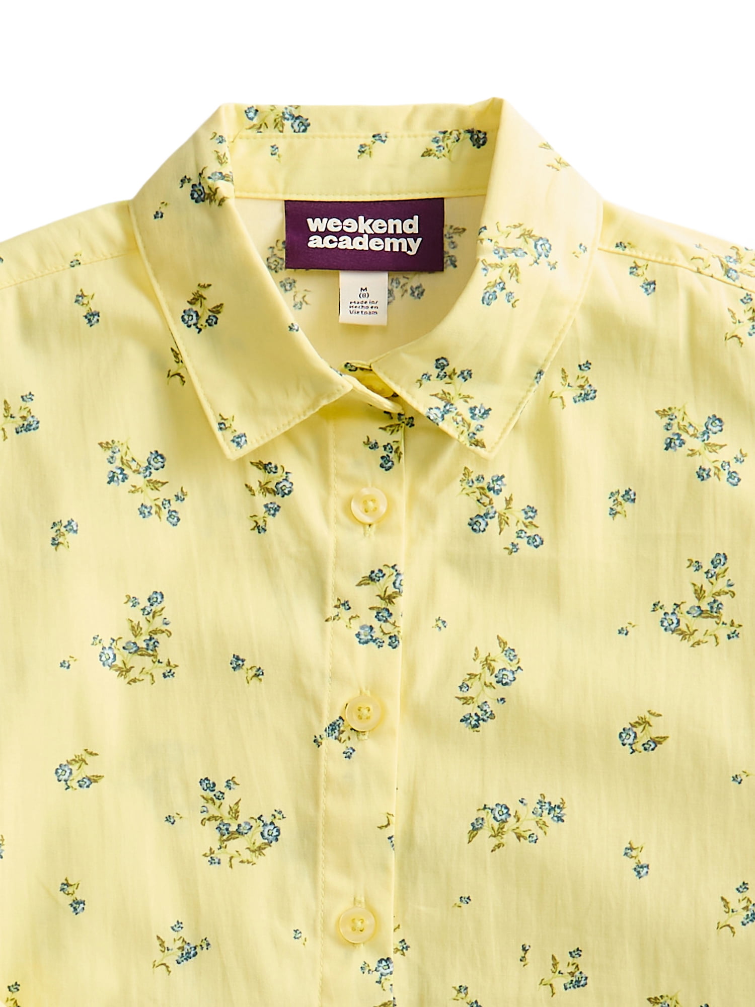 Weekend Academy Girls Button Up Shirt with Long Sleeves, Sizes 4-18