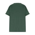 thumbnail image 4 of VERUGU Plus Size Tops for Women Summer Solid Short Sleeve Buttons Oversized Shirts Casual Crew Neck Tunic Loose Comfy Plain Base Tees Blouses Army Green 5XL, 4 of 6