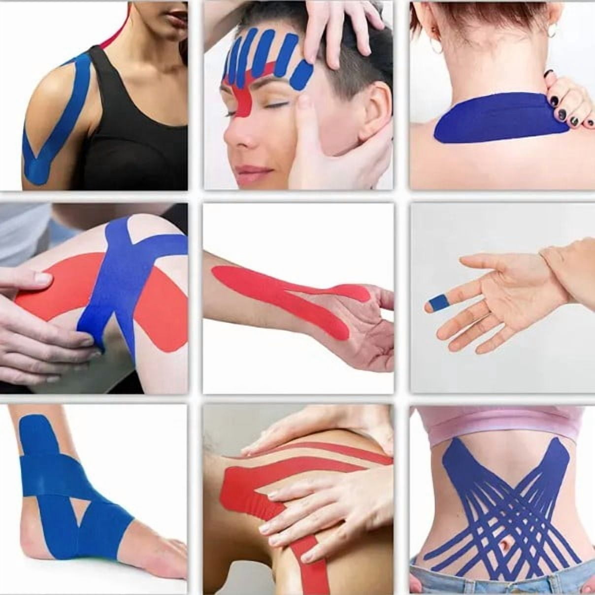 3-Pack, Waterproof Kinesiology Tape 2" x 16.4' for Pain Relief & Muscle Support - Latex-Free Athletic & Therapy Tape (Camo)