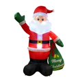 thumbnail image 4 of Figura inflable navideña de Papá saludando con bolsa de regalo, decoración para exteriores iluminada para patio, césped y jardín., 4 of 9