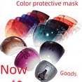 thumbnail image 1 of Máscara de aislamiento para ojos, máscara protectora, máscara para ojos antigotas, gafas antivaho, casco integral colorido para adultos, 1 of 1