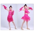 thumbnail image 3 of WOYY Girls Latin Dance Outfits Fringe Halter Camisole Skirt Dancewear Set, Sizes 12-13, 3 of 3