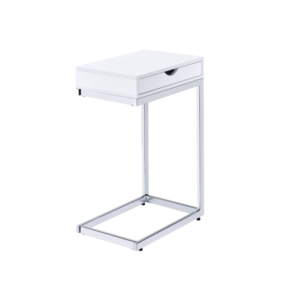 Myco Furniture LN100 11 x 16 x 25 in. Lenora Chair Side End Table, White