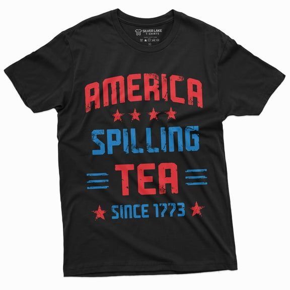 Mens Spelling Tea Since 1776 4Th Of July T-Shirt Independence Day Fourth Funny Tshirt