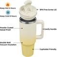 thumbnail image 2 of Baomifa Gobelet 40 oz avec Poignée Gobelets Isolés avec Couvercle et Paille Tasse Thermique en Acier Inoxydable, Citron, 2 of 4