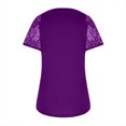 thumbnail image 4 of ECZHAW Womens Summer Tops,Women Plus Size Top Short Sleeve Wrap Lace Dressy Shirt Low Cut Blouses,, 4 of 9