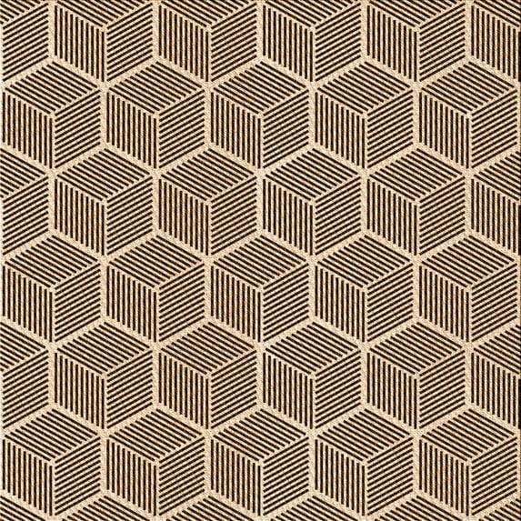 Ahgly Company Machine Washable Indoor Square Transitional Khaki Gold Area Rugs, 6' Square