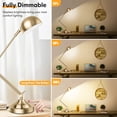 thumbnail image 4 of Lámpara TOBUSA Architect Gold, táctil regulable, USB, vintage, 4 of 7
