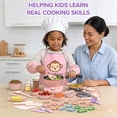 thumbnail image 4 of 42 PCS Kids Cooking Set Real for Ages 8-12, Real Mini Kitchen Tools with Stove Burner & Safe Knife, Montessori Cooking Toys for Boys & Girls, Easy Beginner Cooking Gift – pink, 4 of 10