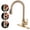 Gold, variant on Gooseneck Single-Handle Pull Down Sprayer Kitchen Faucet with Deckplate Pull Out Sink Faucet in Brushed Nickel