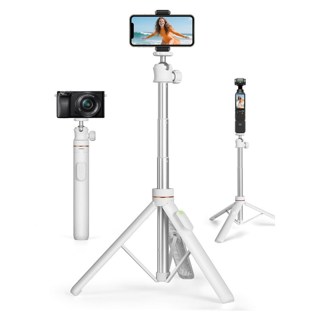 Trípode JOILCAN de 64 cm con Palo Selfie y Cabezal Esférico para iPhone y Cámara