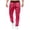 Red, variant on WRKEKC Men's Joggers for Men Athletic Pants Color Block Side Casual Sport Tapered Pants Men's Fitness Workout Trousers