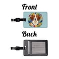 thumbnail image 4 of Brittany Spaniel Dog Floral Flowers Faux Leather Travel Luggage Tag, 4 of 7