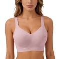 thumbnail image 2 of Jelly Bras for Women Push Up, No Underwire Bra, Comfy Soft Buttery Yoga Bralette, Everyday Sport Tshirt Bras, Wirefree Seamless Support | TruBelle,Watermelon Red M, 2 of 8