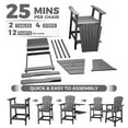 thumbnail image 7 of Ataucjin Outdoor Bar Height Adirondack Chairs with Connecting Tray, Balcony Chairs Recycled Poly Adirondack for Deck, Backyard, Outdoor Tall Adirondack Chairs Weather Resistant Set of 2, 7 of 7