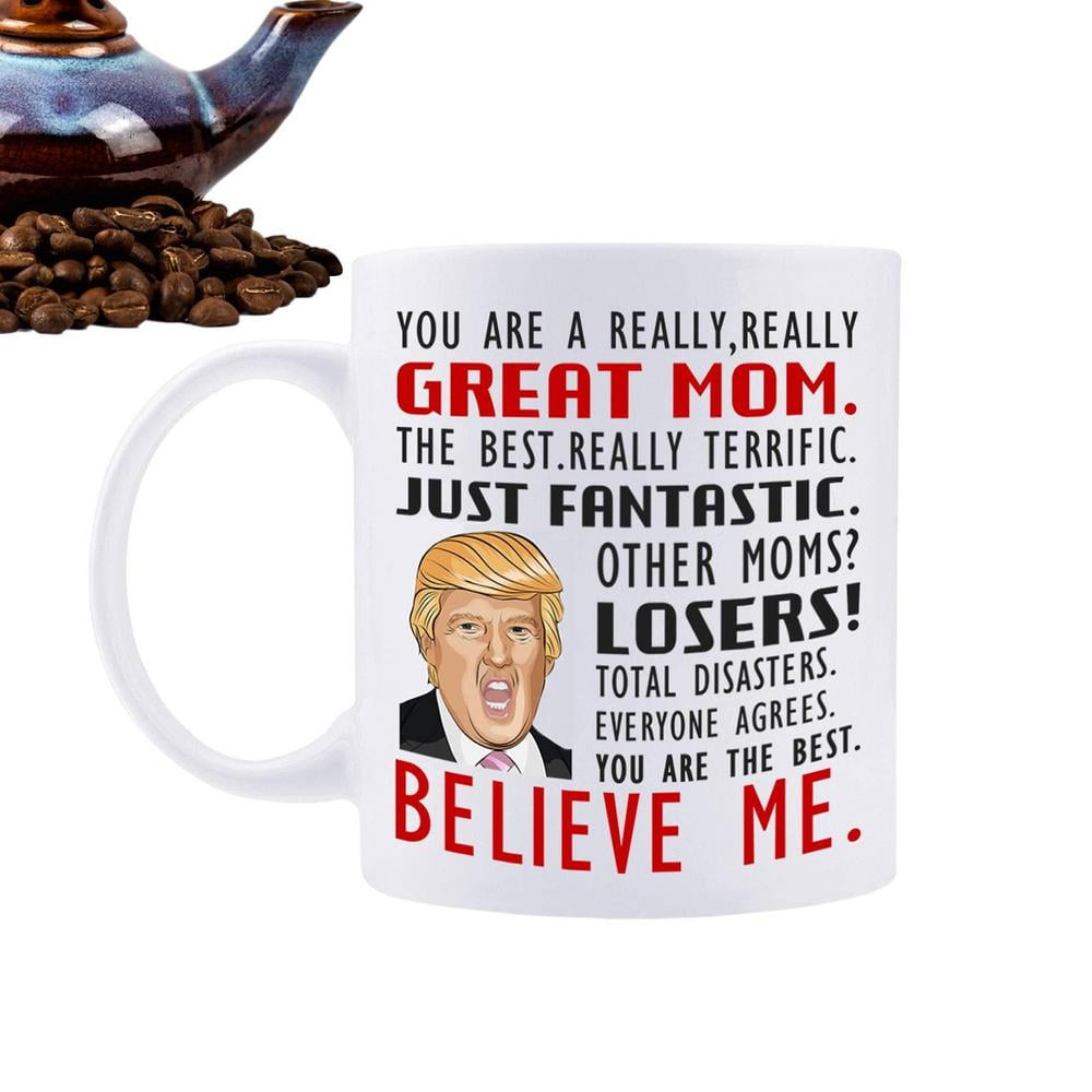 Travel Coffee Mug Ceramic with Funny Saying - $10.50