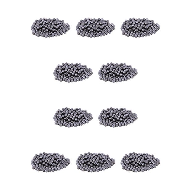 Cuentas redondas sin costuras Moyic 200 piezas 4mm negro 10Conjunto