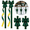 Green, variant on 6 Pcs Christmas Cabinet Door Bows,8x40 Inches Festive Ribbons Large Door Ribbon Party Decorations,for Cabinets Furniture and Kitchen Christmas Party Decorations(Red)
