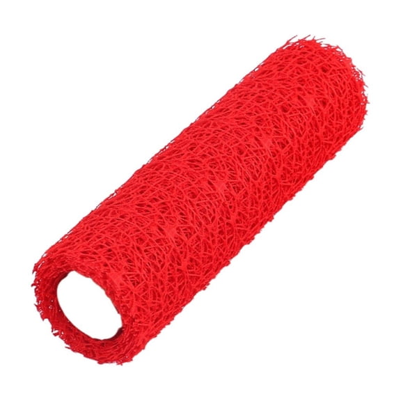 Nanoei Floral Mesh Wrapping Paper - Net Bouquet Packaging for Fresh Flowers, Wedding, Valentine's Day, Birthday, Bridal Shower Decor Red