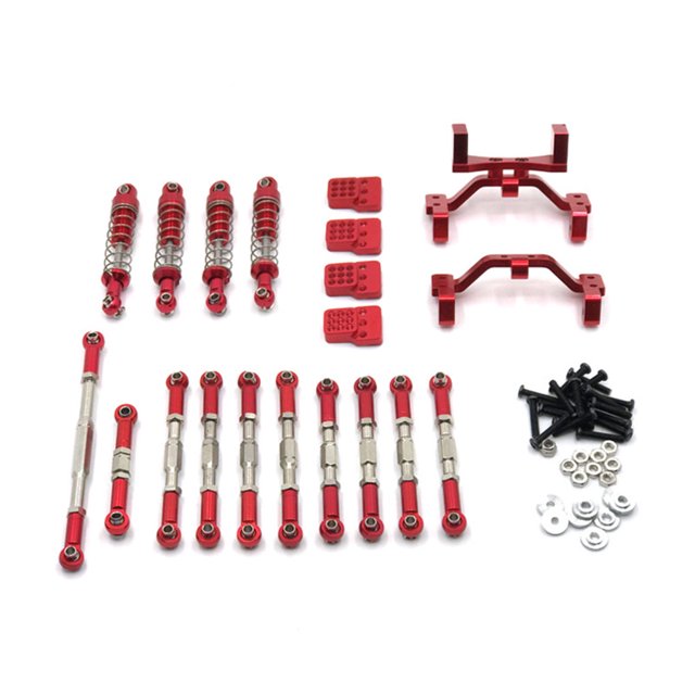 Kit de amortiguadores Ounissouiy para auto RC Repuestos Vehículo Rojo