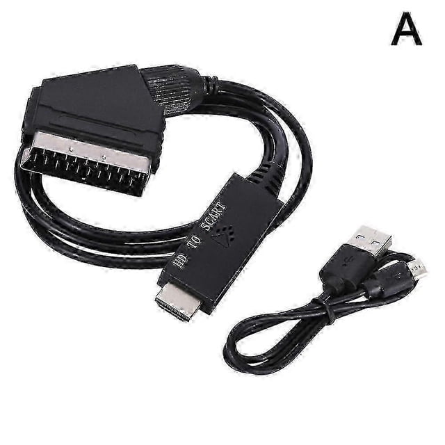 Portable Hdmi To Scart Converter Cable Video Audio Adapter Lead 1m For