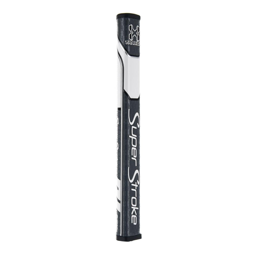 SuperStroke Traxion Flatso Golf Putter Grip, Gray/White Flatso 1.0 (070414)
