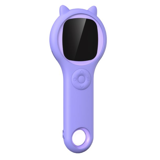 Mini microscopio de mano Bearachild para niños con pantalla LCD violeta