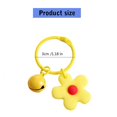 thumbnail image 3 of Flower Keychain Bell Charm Miniature Key Ring for Bags and Keys Multiple Candy Color Floral Pendant Keyring Accessory, 3 of 4