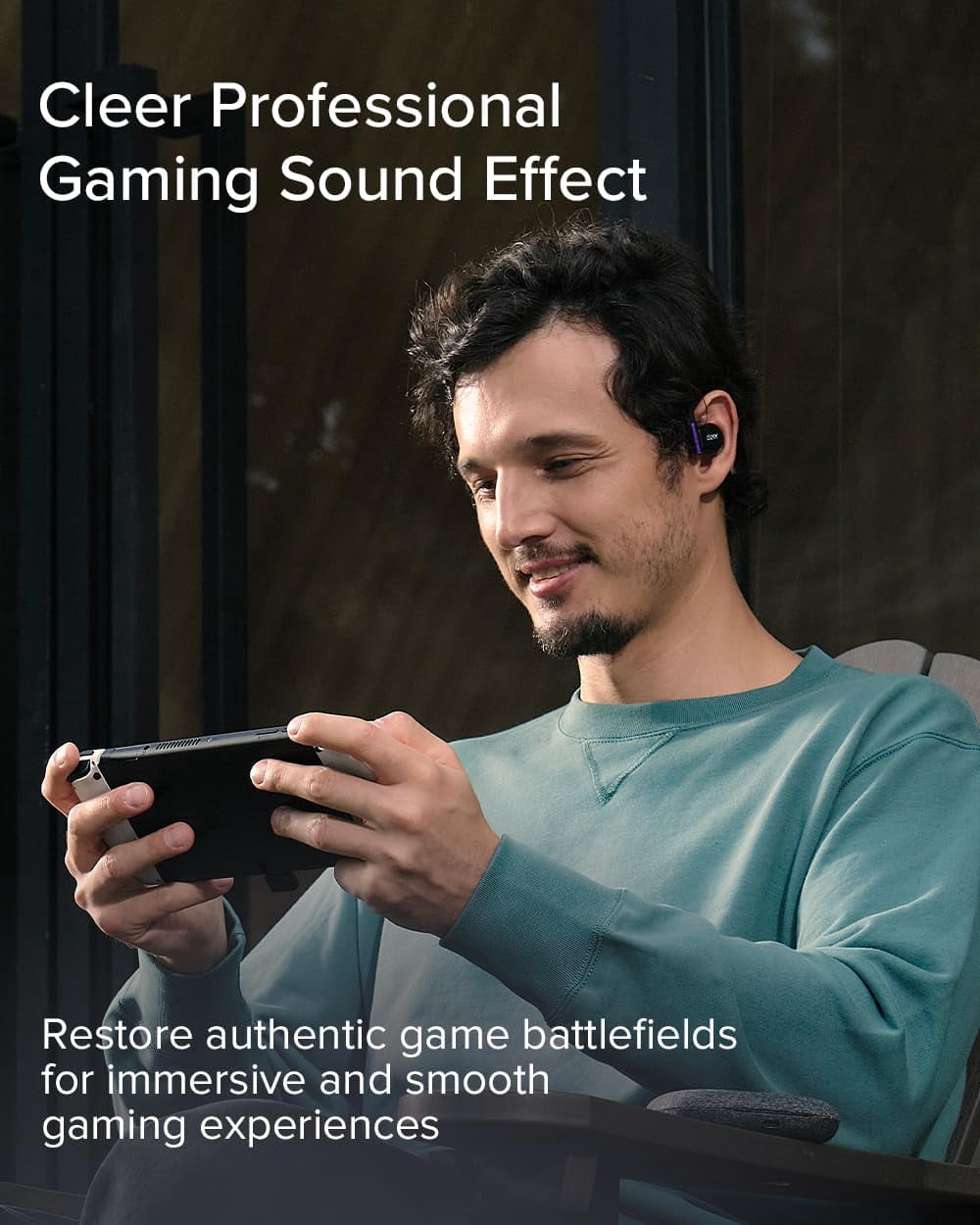 Cleer ARC II Gaming Earbuds - True Wireless Open Ear Headphones, Ultra-Low Latency, Snapdragon Sound, Bluetooth 5.3, USB-C Dongle, 35Hr Battery, Compatible to PS4, PS5, PC, Switch,White