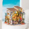 thumbnail image 4 of de en miniatura de bricolaje con música y muebles Modelo de rompecabezas 3D ños adultos Juguetes artesanales Tienda Hugo casa de muñecas en miniatura, 4 of 8