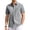 Gray, variant on Summer Men Shirt Guayabera Short Sleeved Button Up Beach Shirt