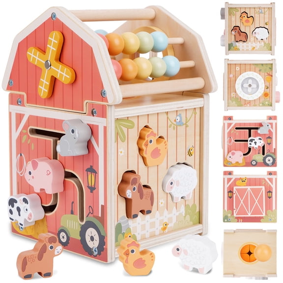 Montessori Toys for 1 2 3 Year Old, Wooden Farm Animal Toys for Toddlers 1-3, Baby 12-18 Months Toys, 1 2 Year Old Girl Boy Birthday Gift, Toddler Learning Educational Toys Gifts for Boys Girls