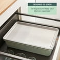 thumbnail image 4 of T-fal Stackable Ceramic Bakeware, 5 Piece Nonstick Bakeware Set, Mint Green, Oven Safe 450°F, 4 of 9