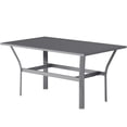 thumbnail image 1 of CoSoTower Table d'Appoint Extérieur avec Plateau à Lattes, Table Basse de Patio en Métal pour Jardin, Balcon, Gris Foncé, 1 of 7