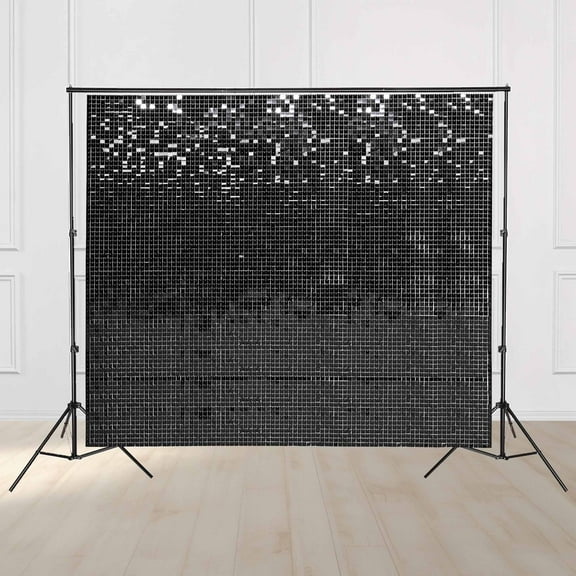 Instahibit 10x7 FT Shimmer Wall Backdrop with Stand 72 Pcs Panels Decor for Wedding Party