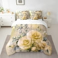 thumbnail image 2 of Erosebridal Orange Flower Bedding King Size, Butterfly Print Comforter Sets with Sheets, Botanical Floral Bedroom Decor, Reversible 7-Piece, 2 of 4