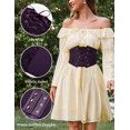 thumbnail image 2 of Pidzorl Women's Renaissance-Inspired Corset Belt, Elastic Wide Waist Belt for Dresses and Outfits, 2 of 7