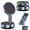 Black 03B, variant on aomogo Vacuum Magnetic Suction Phone Holder 360° Nano Gel, Foldable and Retractable Car Phone Holder for Car/Gym/Mirror/Smooth Surface, Compatible with iPhone and All Smartphones