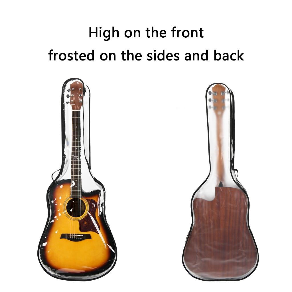 CEORPER Waterproof 40/41inch Electric Guitar Clear Dust Cover with Side Storage Pocket Dustproof Guitar Case Easy to Carry