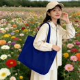 thumbnail image 2 of Mwjwdo Women's Plain Retro Soft PU Underarm Handbag, Minimalist Large Capacity Shoulder Tote for Daily Commute & Shopping Blue, 2 of 5