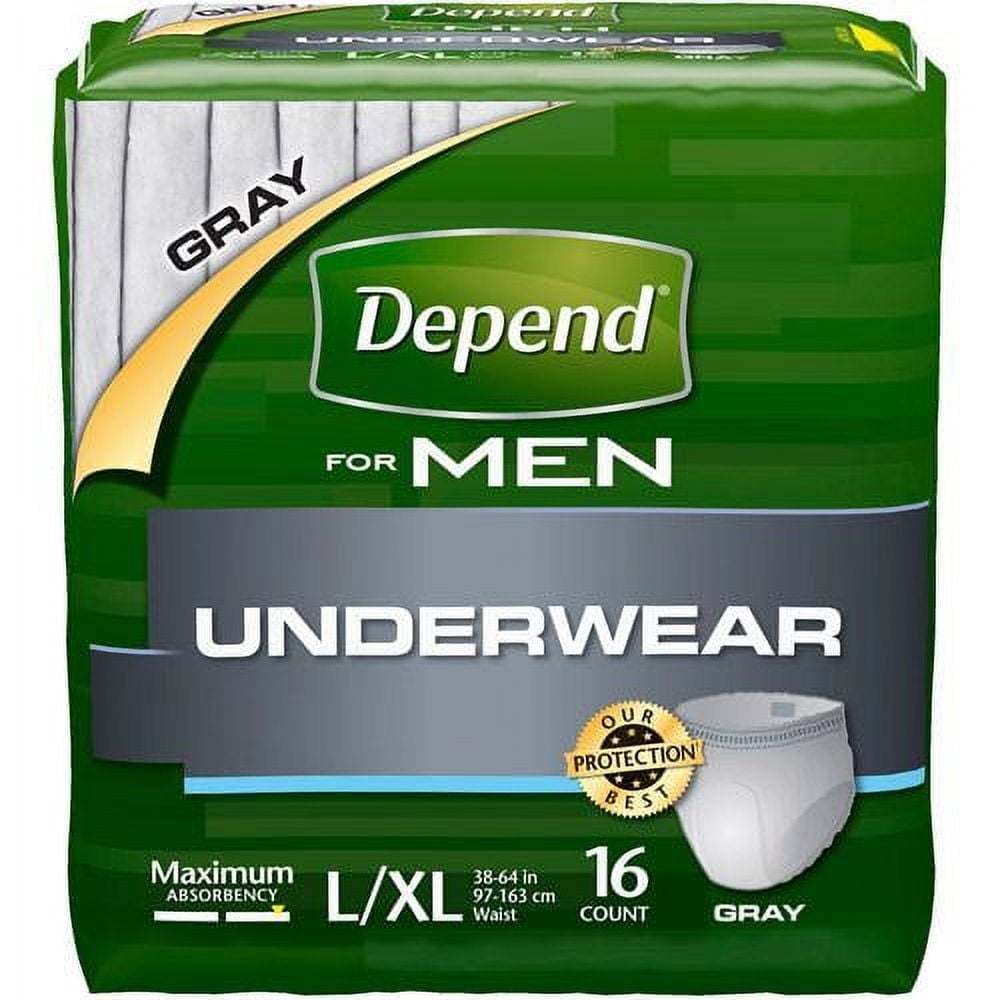 Depend Fit-Flex Incontinence Underwear for Men, XL, Super Absorbency, 34 Count, 2 Pack