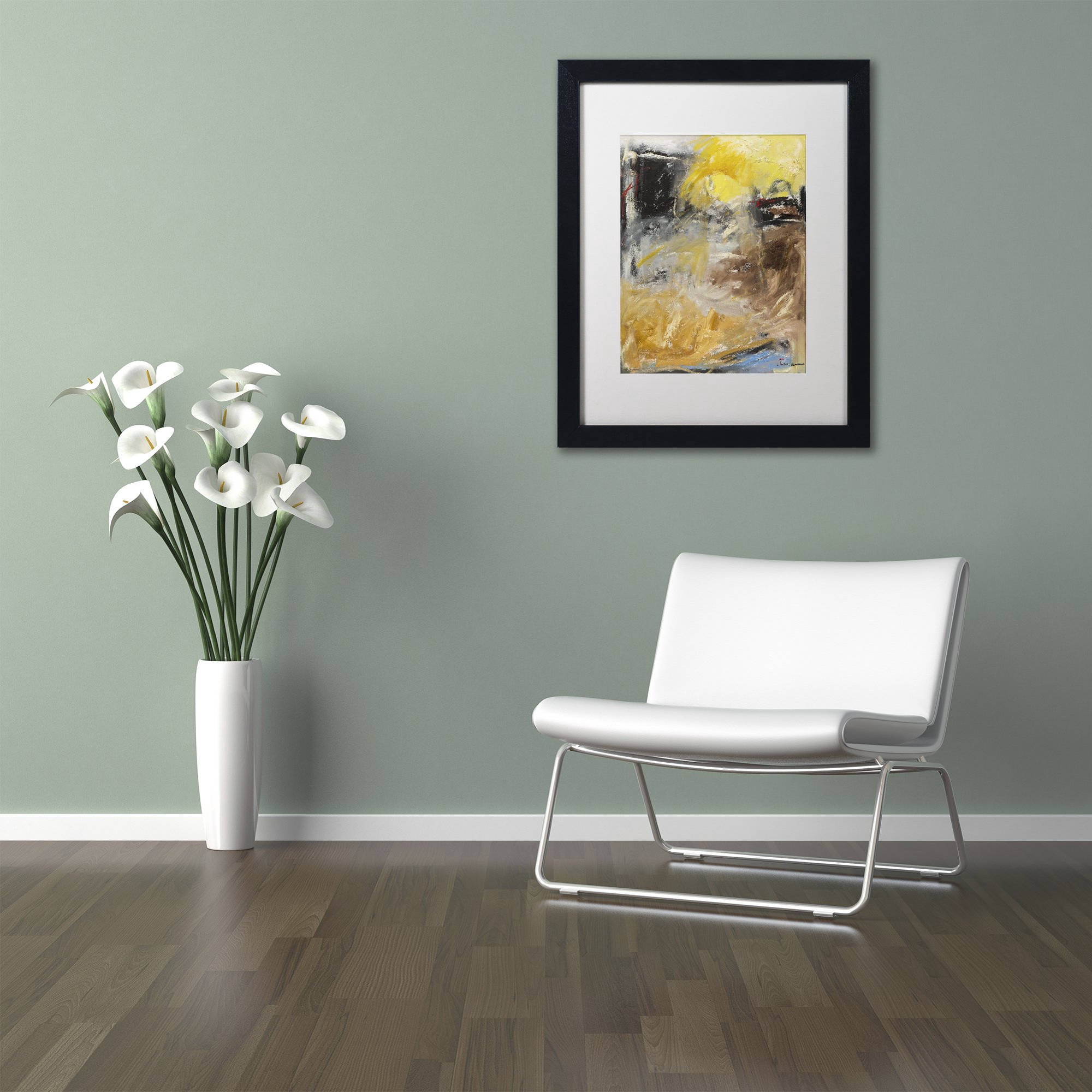 Trademark Fine Art "Minh'alma" Canvas Art by Joarez, White Matte, Black Frame