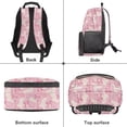 thumbnail image 6 of HUISEFOR Pink Camo Bow School Backpack for Teen Girls 17 Inches Large Capacity School Bag with Front Zipper Comfortable Travel Bags Breathable College Students Backpacks, 6 of 7