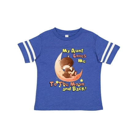 

Inktastic My Aunt Loves Me To the Moon and Back Gift Toddler Boy or Toddler Girl T-Shirt